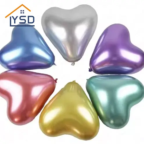 Metalen hartvormige latex bal