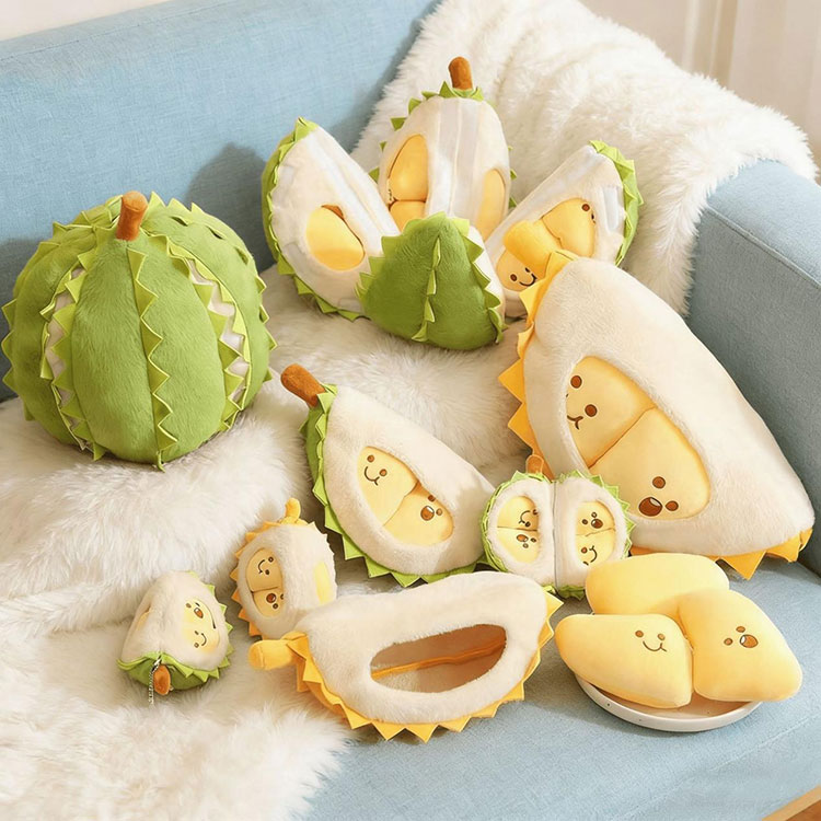 Split open Durian pluche kussen